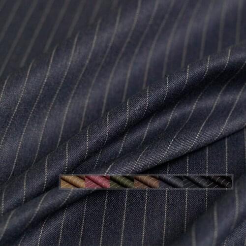 Pearlsilk Thicken Elastic Stripe Worsted TR Fabrics Garment Materials Autumn Women Pants Sewing Cloth Tailor Freeshipping