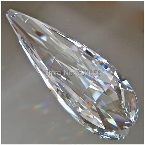 50pcs 120MM CLEAR LONG ALMOND DROP CRYSTAL PRISM SUNCATCHER Chandelier crystal