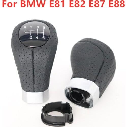 5 6 Speed Left Hand Driver Gear Shift Knob Head Stick Gaiter Boot Cover Kit for BMW E87 E88 E81 E82 120i 120d 135i Accessory