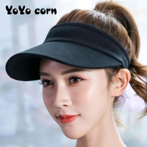 YOYOCORN Summer Women Casual Sun Visor Hat Beach Empty hat Panama Ladies Adjustable Nature Straw Topless Cap Mens sun hat Beach