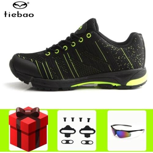 TIEBAO Ultralight MTB Cycling Shoes Sneakers Men Mountain Bike Bicycle Shoes Professional Ultralight Cycling Sneakers Women