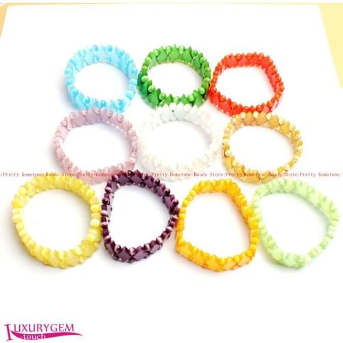 High Quality Cheaper Smooth Multicolor Cats Eye Stone Gems Elasticity Bracelet wj346