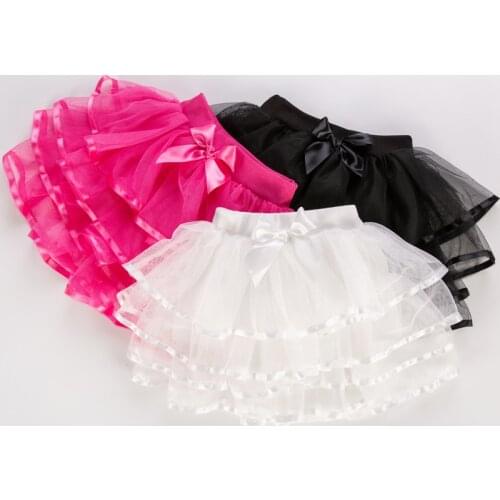 Tutu Skirt Girls Cake Tutu Pettiskirt Dance Mini Skirt Birthday Princess Ball Gown Children Kids Clothes 4 Layers Tulle Skirts