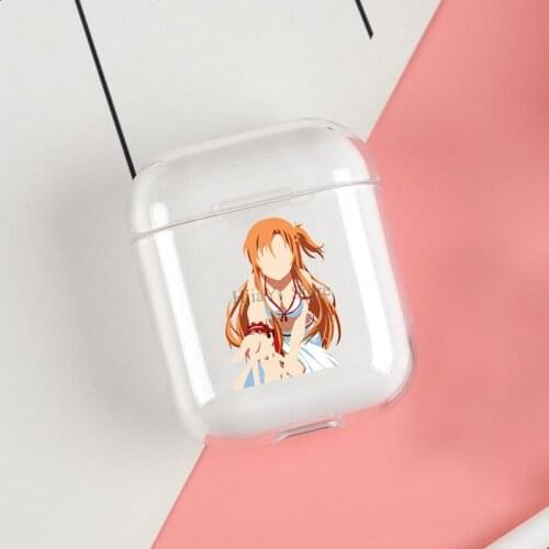 Yuuki Asuna Sword Art Online Cases For Apple AirPods 1 2 Case Clear Wireless Bluetooth Earphone Case Protective Shell