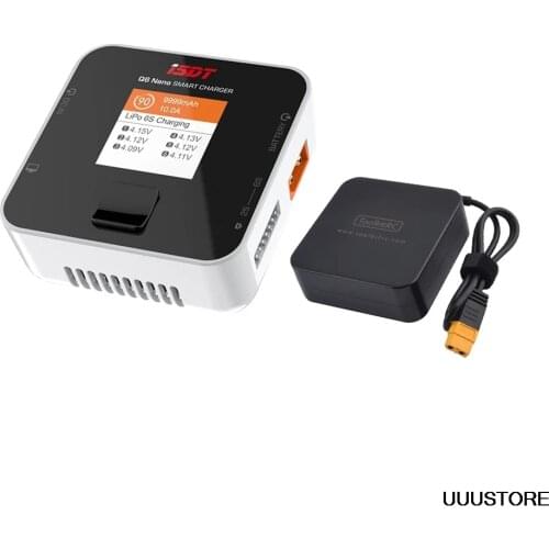 ISDT Q6 Nano BattGo 200W 8A Lipo Battery Charger White Color with ToolkitRC EU Power Supply