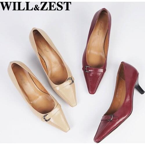 Will&Zest Sexy Woman High Heels Pumps WomenS Mules 2020 Leather Wedding Shoes Bride Sandals Stiletto Pumping New WomenS Dress