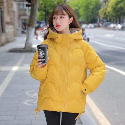 Winter Hooded Thick Womans Jacket Solid Long Sleeve Ladies Zipper Coat Plus Size Cotton Padded Jacket with Pockets for Female