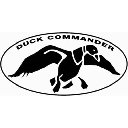 15.2CM*7.6CM Duck Commander Vinyl Car Truck Decal Duck Dynasty Hunting Deer Gun Car Stickers Accessories Black Silver C8-0521