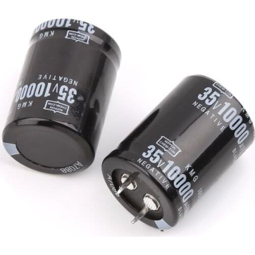 2pcs 10000uF 35V Radial Aluminium Electrolytic Capacitors 25x40mm