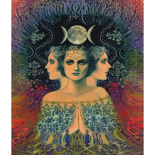 5D Diy Diamond Embroidery Moon Goddess Diamond Painting Full Square Mosaic Rhinestone painting home Kitchen Decor C330