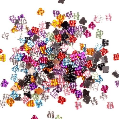 500pcs Butterfly Acrylic Flatback Cabochon Jewelry Findings Scrapbooking For Jewelry Making Charms Pendants Accessories Diy