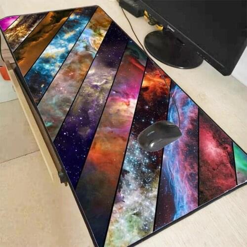Mairuige Colourful Spacce Large Gaming Mouse Pad Natural Rubber Computer Gamer Mousepad Desk Mat Locking Edge for CS GO LOL Dota