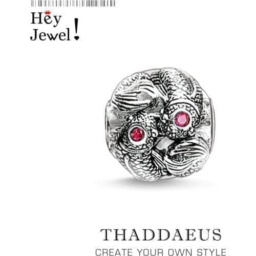 Beads Koi Fish, Silver Beads Fits Bracelet Europe Necklace Jewelry Accessories Gift For Women & Men