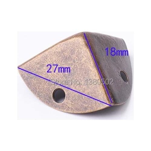 20pcs/lot 27*18mm Antique Bronze Color Decorative Corner Brackets for Gift Box Jewelry Box Decoration Corner Protector