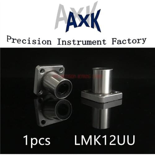 Cnc Router Parts Linear Rail Lmk12uu Lmk12 12mm Round Flange Linear Ball Bearing Bushing For Shaft Guide Rail Rod Cnc Parts