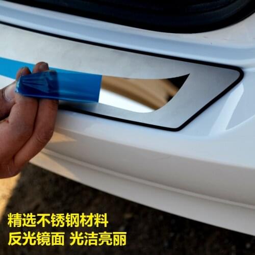 For Car Styling Chery Tiggo 5 Accessories Rear Bumper Sill Protector Stainless Steel Back Door Rear Trunk Trim Sticker 2014-2017