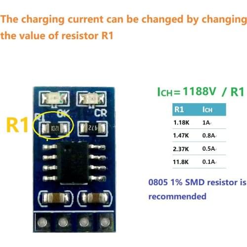 MPPT Solar Controller 3.7V 4.2V 18650 Lithium Battery Charging 1A Charger Module