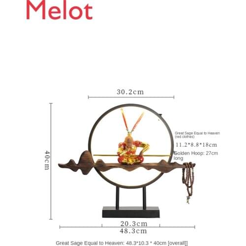 Creative Tea Pet Ornaments Tea Table Sun Wukong Qi Tian Da Sheng Triumph over the Buddha Zen Liuxiang Tea Table Decorations