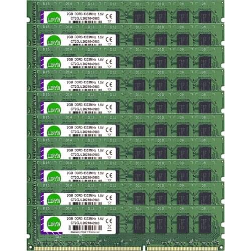 LDYN 100Pcs DDR3 4GB memoria ram 1333Mmhz Memory Desktop Dimm RAM PC3-10600 1.5V NON ECC 4gb ddr3 ram desktop