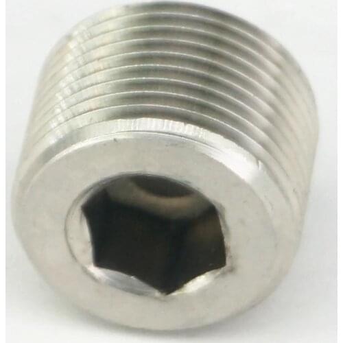 M22x1.5mm Male SS304 Stainless Steel Countersunk End Plug Internal Hex Head Socket Pipe Fitting