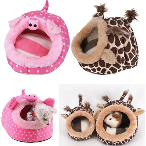 Cute Pet Hamster Cage Hammock Nest Animal Design Warm Plush Hamster Mice Winter Nest House