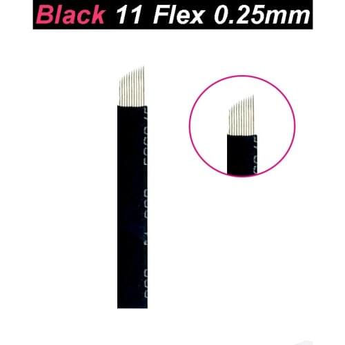 New Microblading Needles 11 Flex for Pernement Makeup Eyebrow Lamina Agulhas Tebori Blade for Manual Pen Tattoo Needle 11 Pins