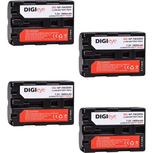 4 Pcs NP-FM500H np fm500h Battery for Sony A200 A200K A200W A300 A350 A450 A580 A700 A850 A900