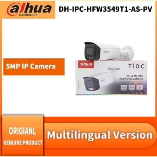 Dahua IPC-HFW3549T1-AS-PV 5MP Full-color Active Deterrece Fixed-focal Bullet WizSense Network Camera