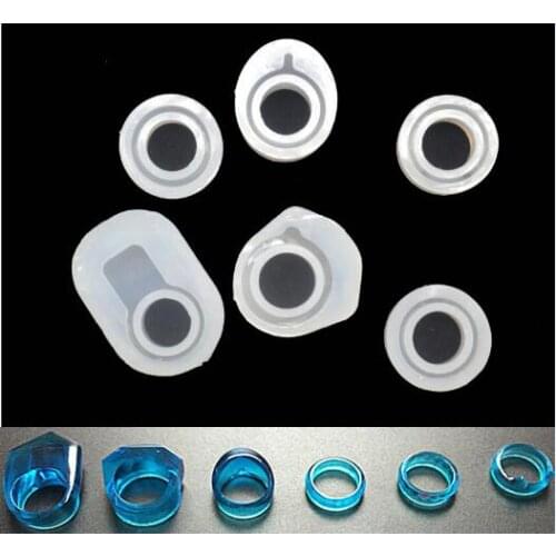 6 styles Silicone Mold jewelry finger ring mold Resin Silicone Mould handmade tool DIY Craft epoxy resin molds size16/16.6/17mm