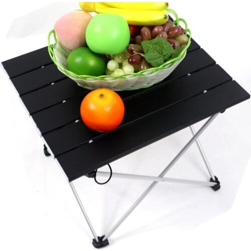 Foldable Camping Table Portable Metal Camping Dining Table Lightweight Waterproof Aluminum Table with Carrying Bag for Picnic