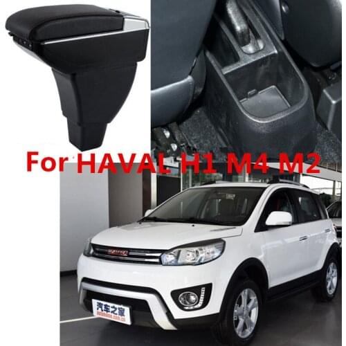 USB FOR HAVAL H1 M4 M2 Car armrest box central Storage box with cup holder LED USB FOR HAVAL H1 M4 M2 CAR