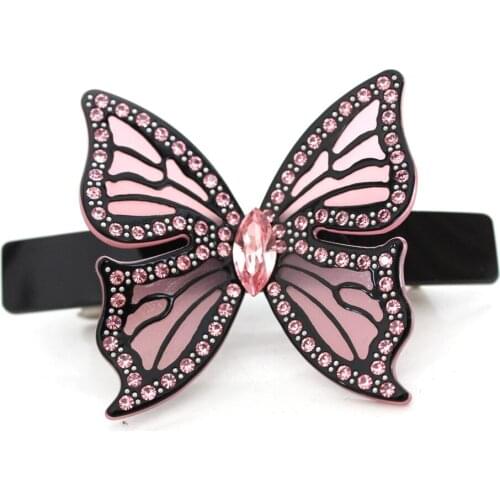 Vintage Butterfly Hair Barrette - Hair Accessory - Hair Jewelry Ornament Clip for Women Lady Thick Braid Tiara Wear Daily Using
