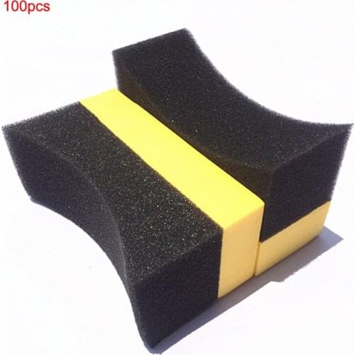 Youwinme U-Shape Car Wheels Sponge Cleaning Tool 100pcs Auto Tyre Wash Brush Truck Tire Paint Care Wax Polishing Washer Wipe