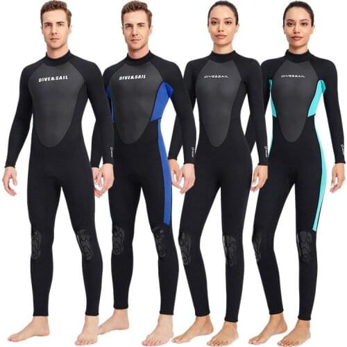 2021 New 3MM Neoprene Wetsuit Mens and Womens Warm Super-Elastic Wear-Resistant Wet Suit Cold-Proof Snorkeling Wetsuit S-4XL