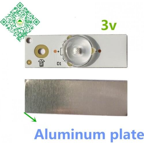 20Pieces/lot FOR LED 3V lenticular bead light bar LCD TV backcast LED konka changhong haier Aluminum plate