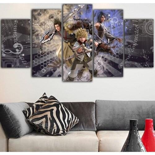 5 Piece Wall Art Canvas American Game Kingdom Hearts Posters And Prints Modern Home Living Room Wall Decoration Paintings