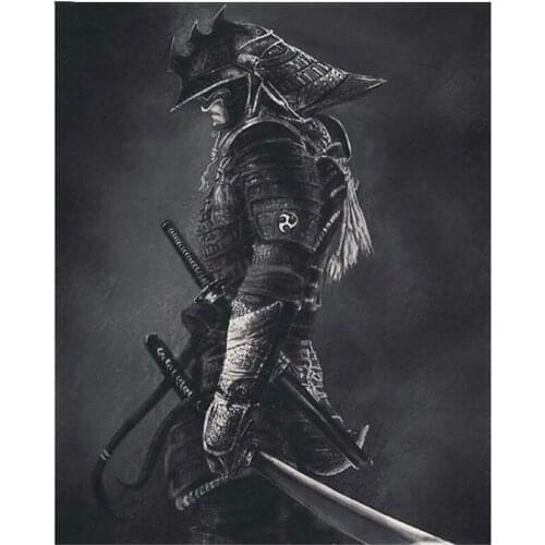 5D Diamond Painting Japanese Samurai Square Round Rhinestone Pictures Diamond Embroidery Mosaic Hobbies and Crafts GJ210