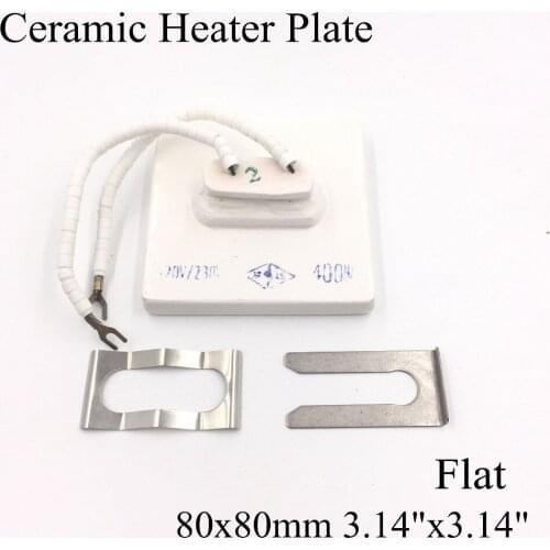 80*80mm Flat Vacuum Injection Molding Machine Repair Far-infrared IR Ceramic Heating Plate Air Ceramic Heater Board Pad For Bga