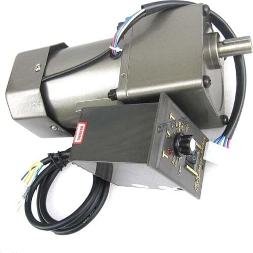 AC220V 60W/90W/120W Gear Motor Single Phase Adjustable Speed With Assembly line Belt Tansmission w/ Speed Controller 7.5-450RPM
