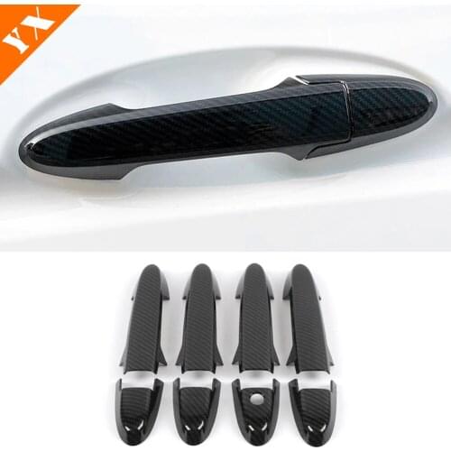 For Honda City Sedan 2015 2016 17 18 19 2020 Accessories Chrome/Carbon Car Side Door door Window handle bowl decor sticker Cover