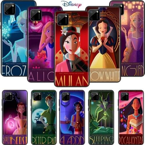 Disney Cartoon Animation Movie For OPPO Realme 7i 7 6 6S 6i 5S 5i 3i 2 Narzo 10 20 Pro Global Soft TPU Silicone Black Phone Case