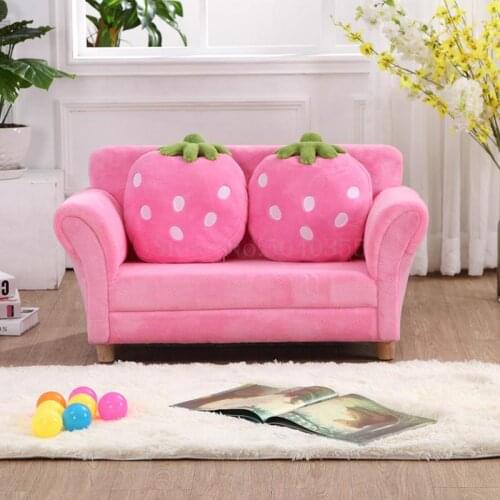 Childrens lazy sofa fabric Princess baby lazy seat strawberry combination sofa child mini cute