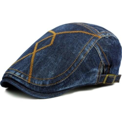British Style Denim Beret Retro To Do The Old Cap Forward Newsboy Caps for Men and Women