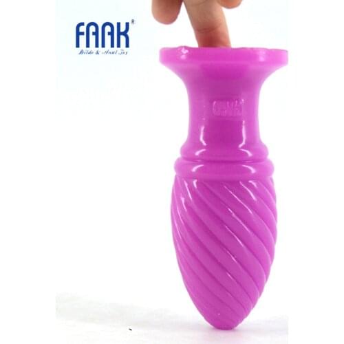 FAAK flagship promotion cheap screw thread icecream anal plug dildo woman butt pussy stimulate sex toy man fetish doll product