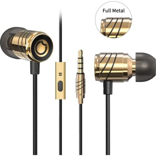 GGMM C800 Headset Wired Rich Bass In Ear 3.5mm Earphone With Microphone Noise Isolating Earbuds For MP3/MP4/Iphone/Xiaomi Red