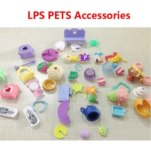 Hasbro Original Littlest Pet Shop Decoration Accessories Ornament for LPS Animals Cute Hat Skateboard Chair Collectible Toys