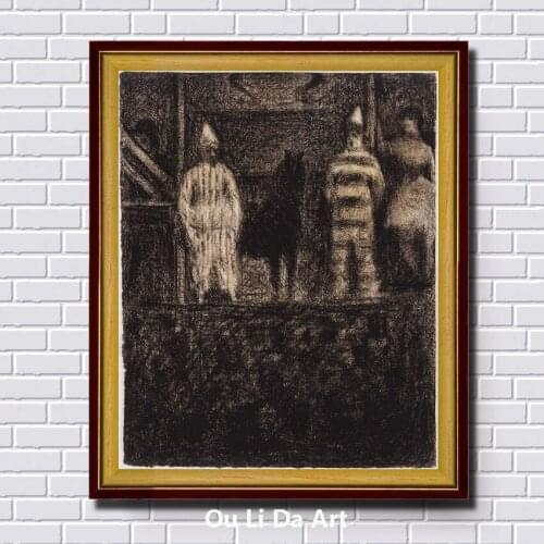 Impression figures black warrior landscape canvas printings oil painting printed on canvas wall art decoration pictures