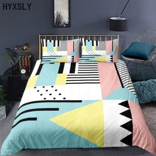 Geometry Simple Design Duvet Cover Printed Bedding Set Twin Full Queen King Size 2/3pcs Home Textile Euro US AU UK Bed Linen