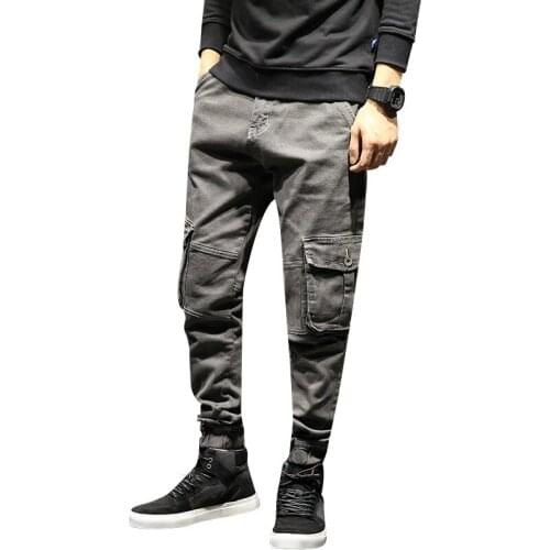 Spring and autumn 2021 new teenagers Casual mens trendy brand loose large size wild male Korean small feet Cargo harem pants