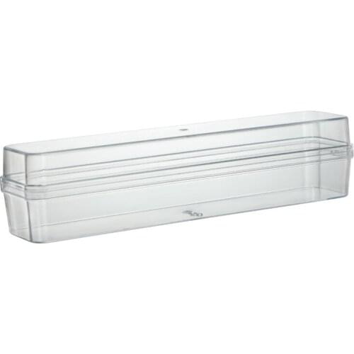 Clear Plastic Box with Lid Rectangular Organizers 3.5*17*4cm Stackable Storage Box for Gift Spices Jewelry WWO66